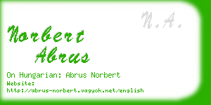 norbert abrus business card